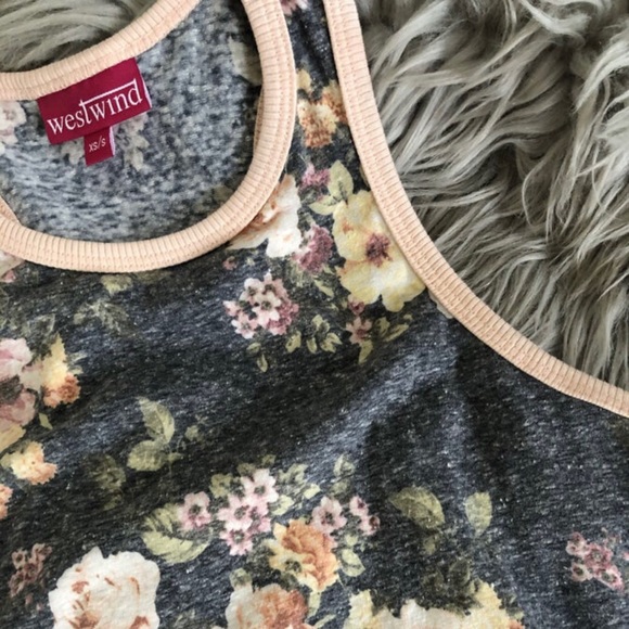 WestWind Floral Racer Back Tank - Picture 5 of 7